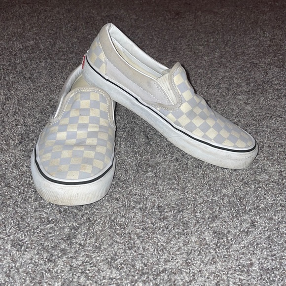 Grey checkered slip on vans - Picture 1 of 3